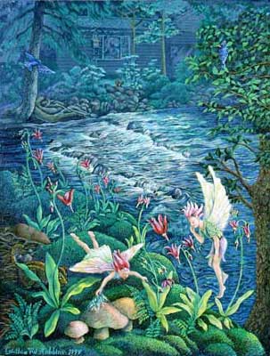 Faeries by a river fairies