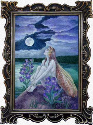 Wildflower Fairy and full moon
