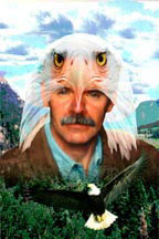 Power animal portrait eagle